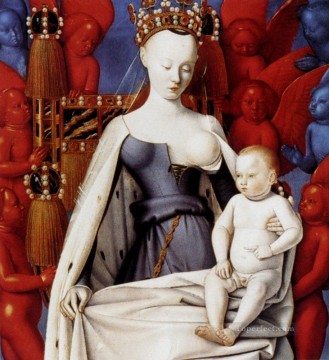 Jean Fouquet Painting - Virgen y el Niño Jean Fouquet